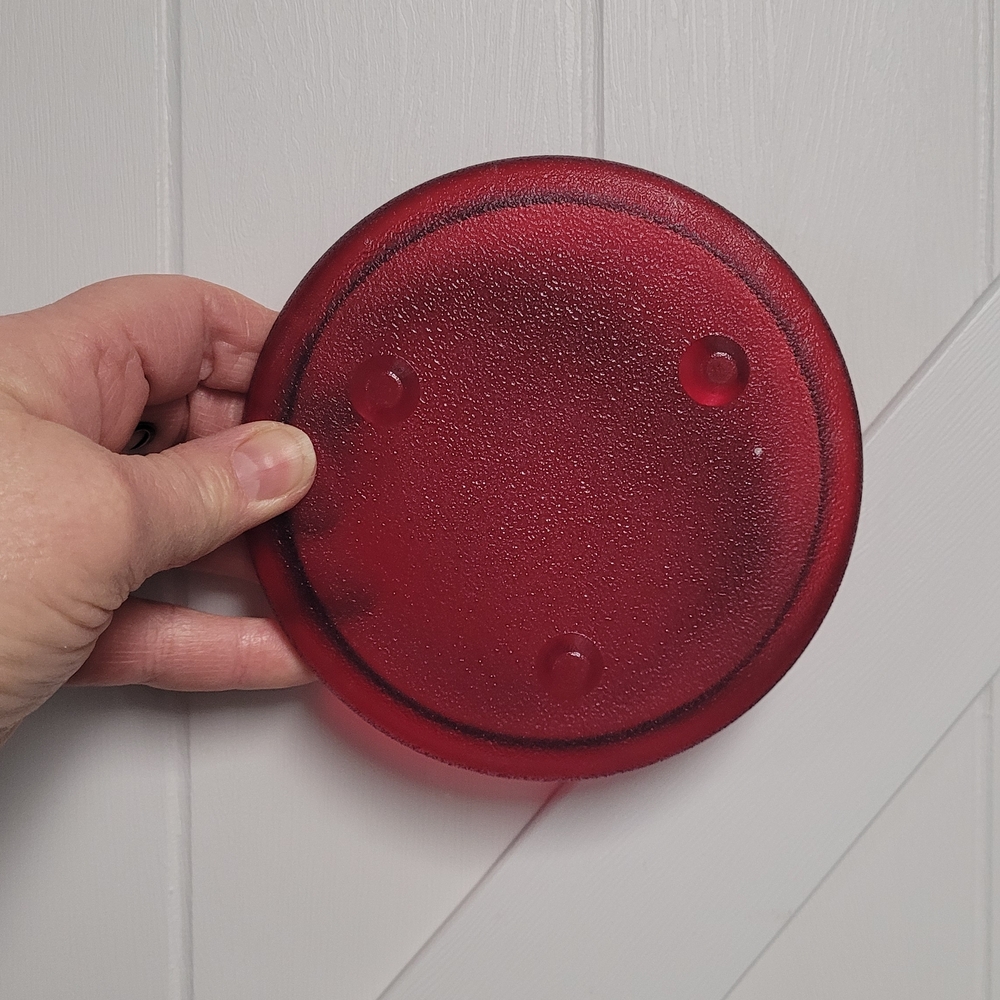 Vibrant Red Glass Candle Holder